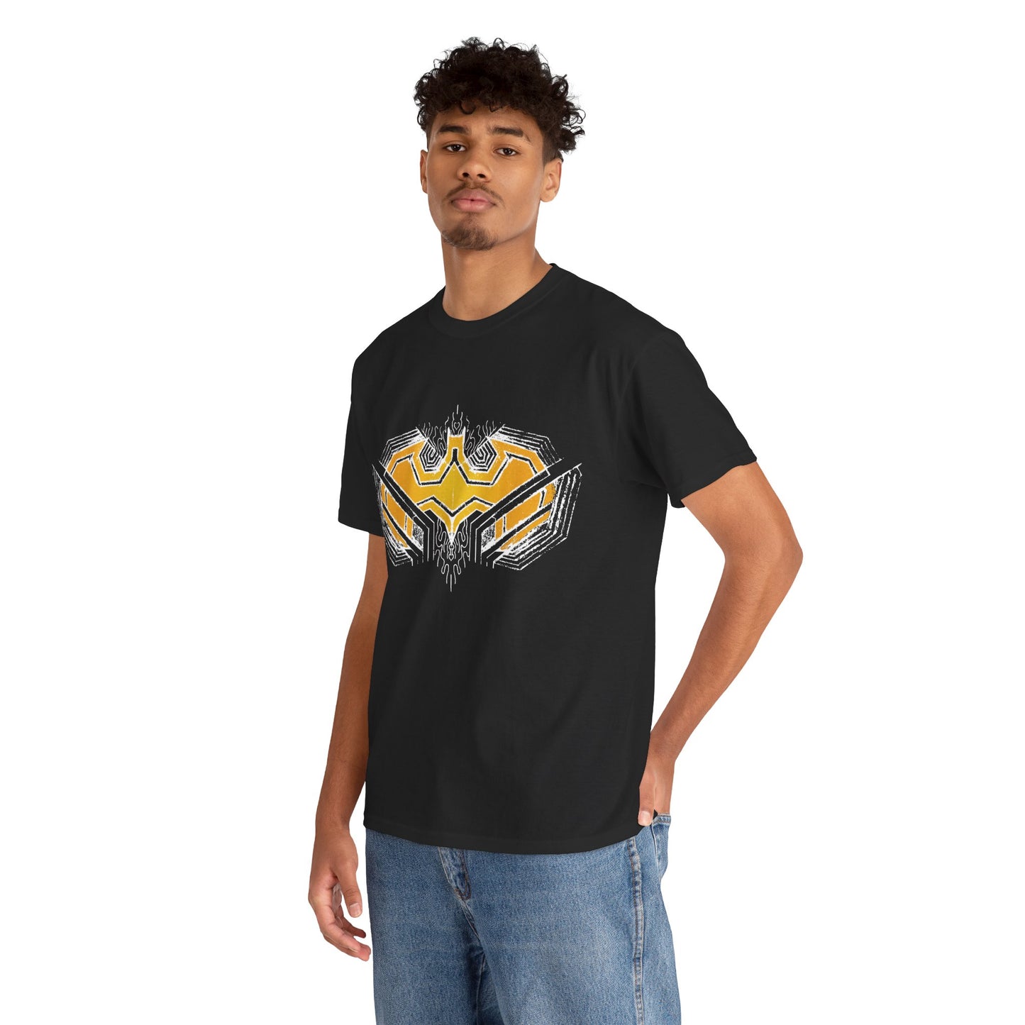 Unisex Shiny Yellow Deconstructive Batsy Logo T-Shirt